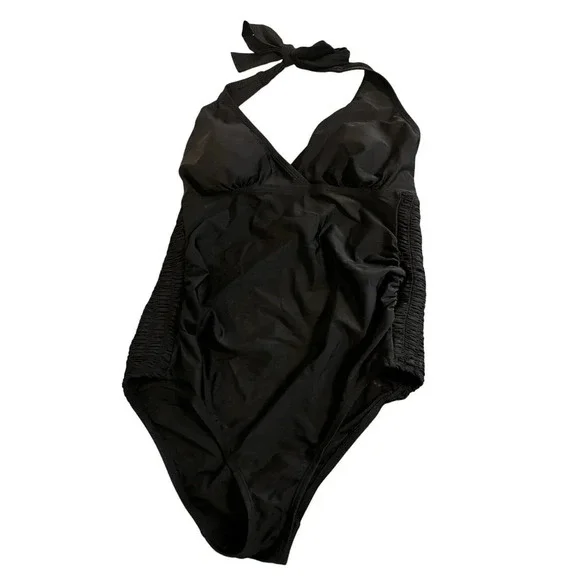 Motherhood Maternity Women's Beach Bump Maternity One Piece Swimsuit - Picture 3 of 6